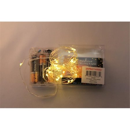 PERFECT HOLIDAY Battery Operated Copper 30 LED String Light Warm White 600042
